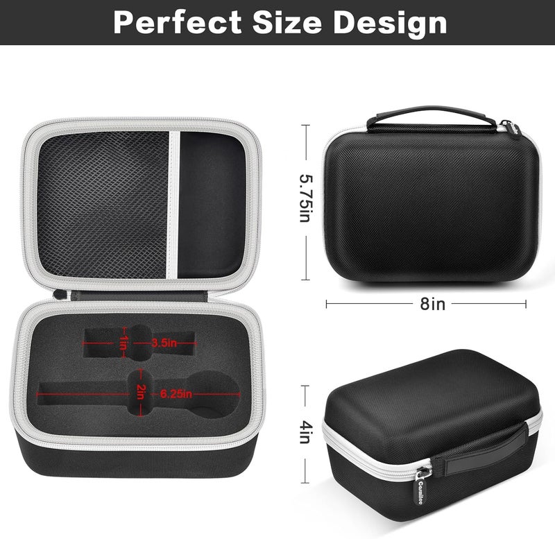 casmilee Microphone Case Compatible with Shure SM58/ SM57/ PGA48/ SM58S/ BETA 58A/ PGA58 Cardioid Dynamic Vocal Microphones, Handheld Mic Karaoke Tool Storage for A25D Stand Adapter and Cable - Box Only -Black - Image 3
